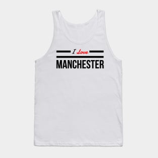 I Love Manchester Casual Souvenir Lads Mens Top Tank Top